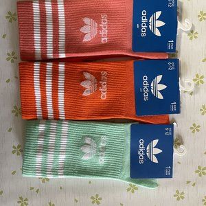 Adidas Pink green orange long socks